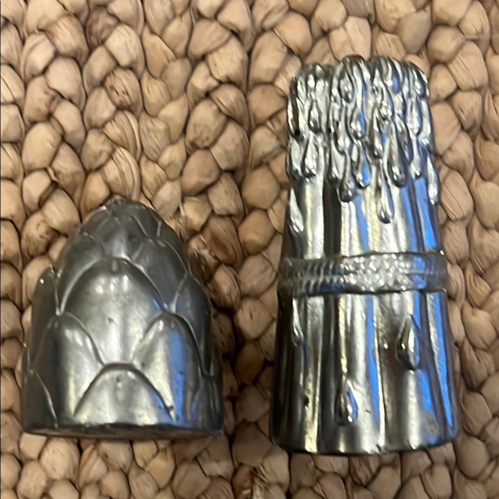 Pewter Artichoke & Asparagus Salt & Pepper Shakers